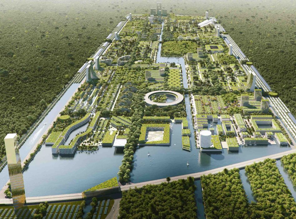 Projeto da primeira cidade florestal inteligente do mundo.